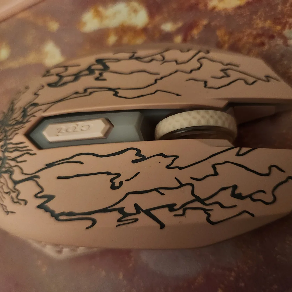 Pink Gaming Mouse with Black Design